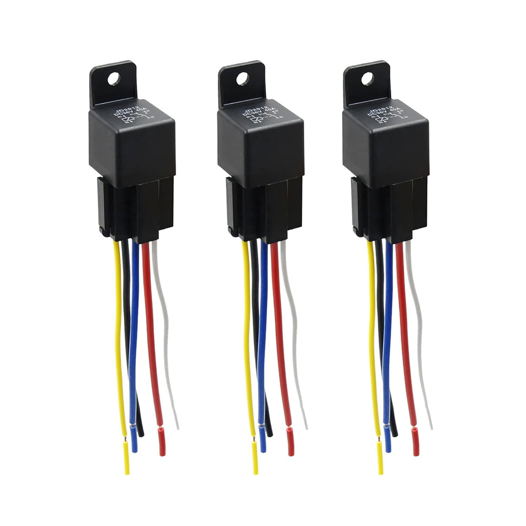 3pcs 5 Pin DC 36V 40A Car Fuse Relay Switch with Harness S1821