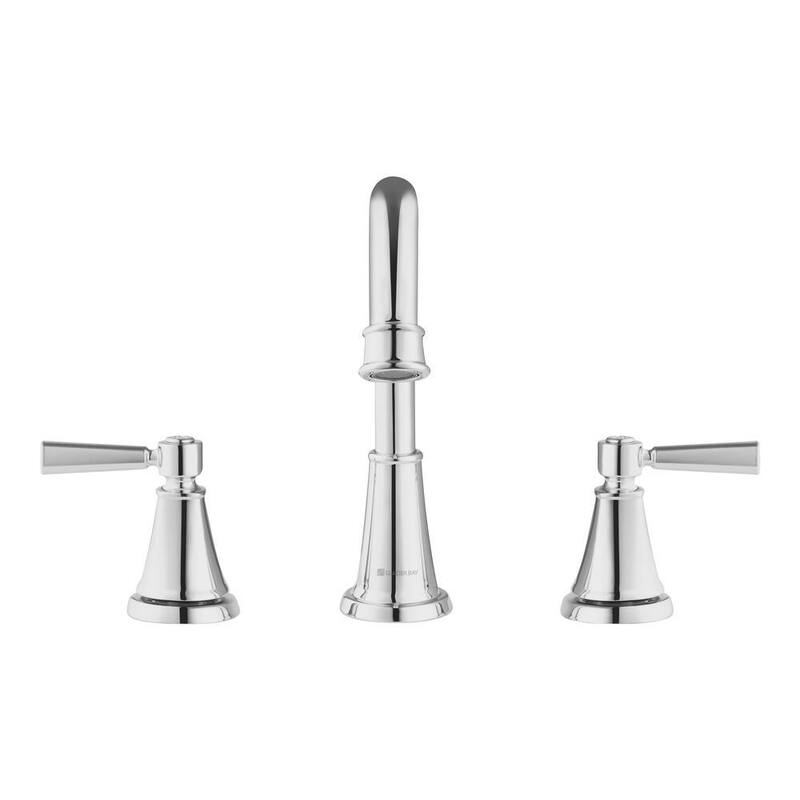 8 in. Widespread Double-Handle High-Arc Bathroom Faucet in Chrome H574