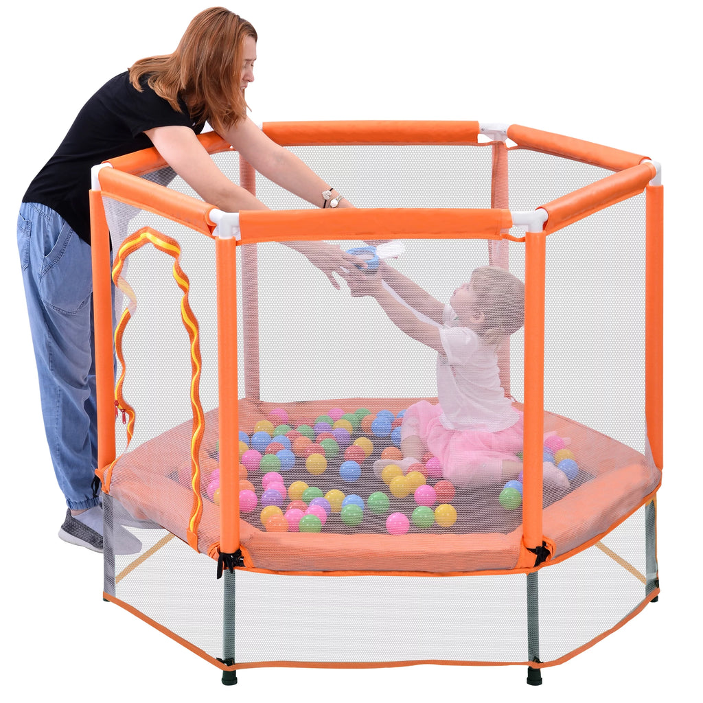 55'' Trampoline with Enclosure Net and Balls D531