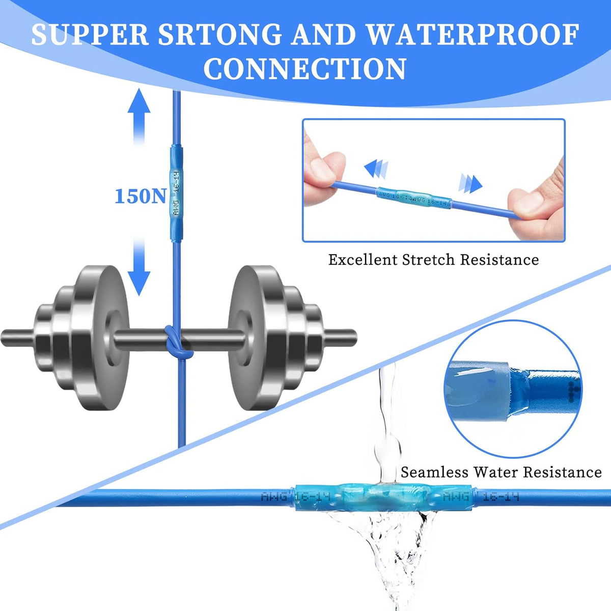 660 PCS Waterproof Insulated Heat Shrink Butt Connectors L1371