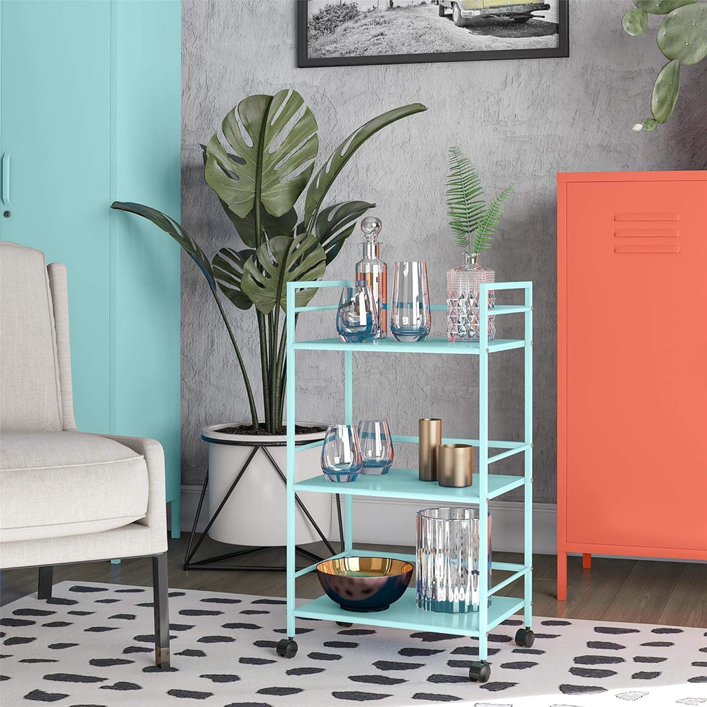 Mint Metal Rolling Cart S351495