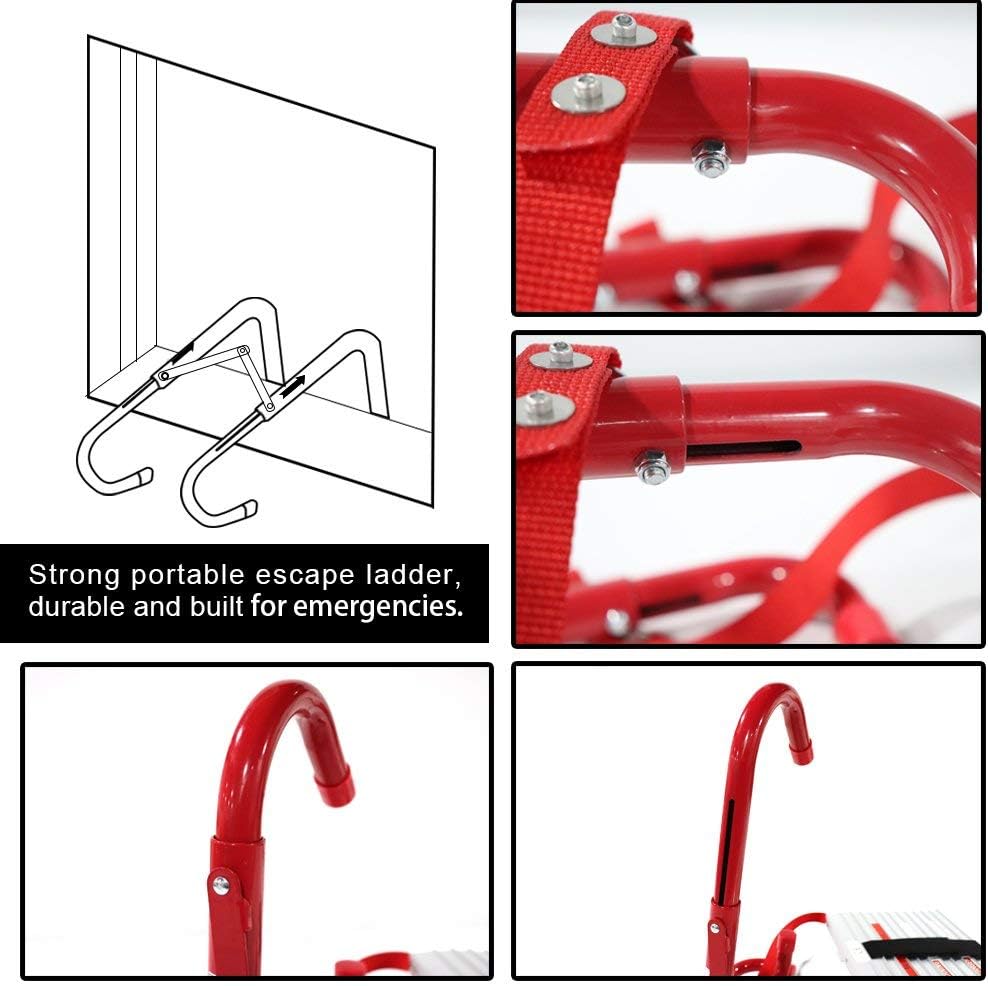 2 Story Fire Escape Ladder with Anti-Slip Rungs F52494