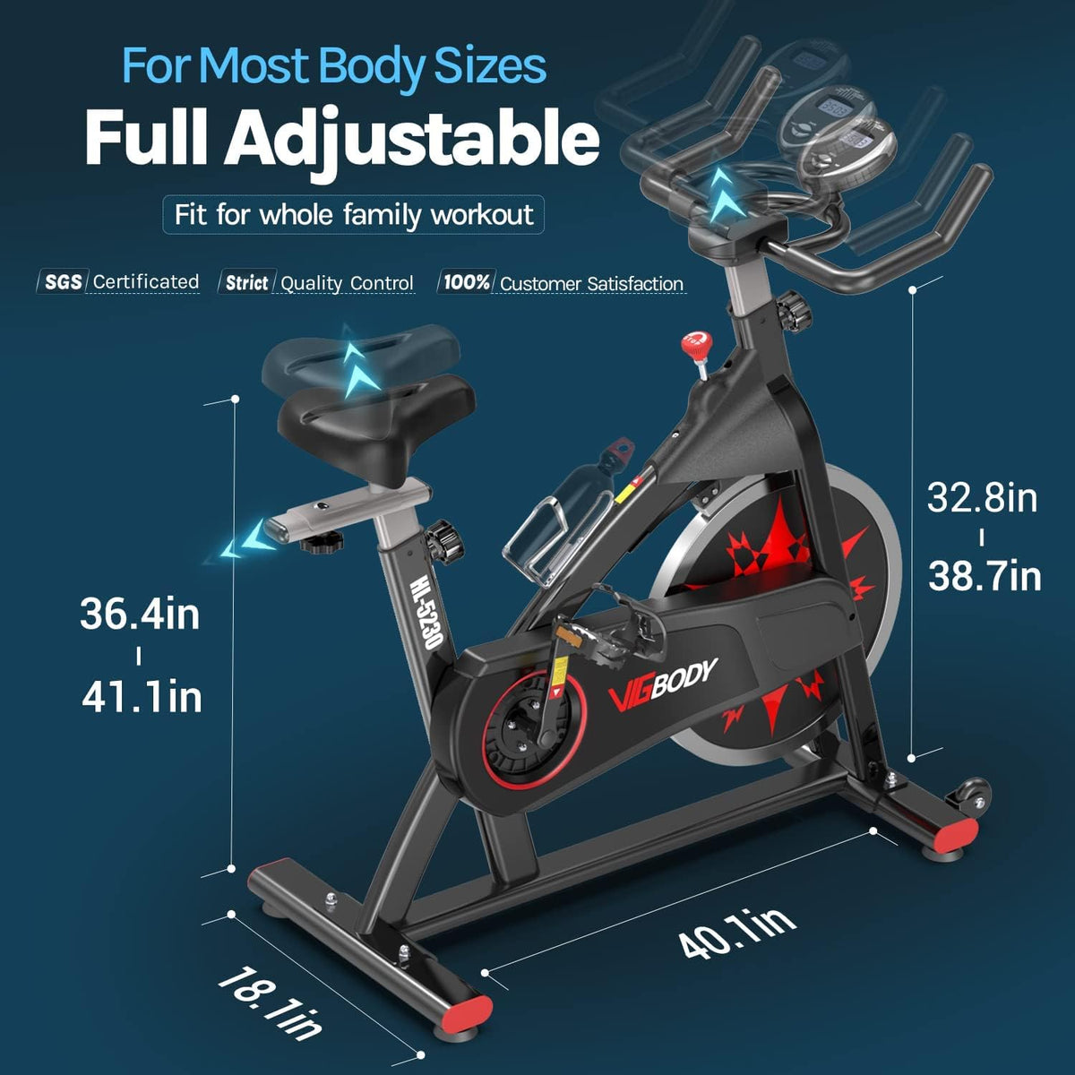 Adjustable Indoor Cycling Bike E979971