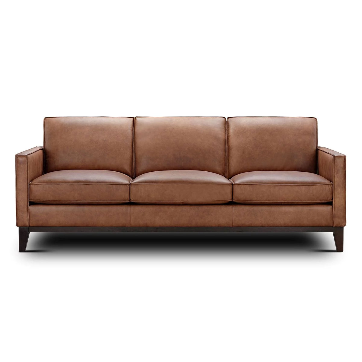 86" Brown Top Grain Leather Sofa U872613