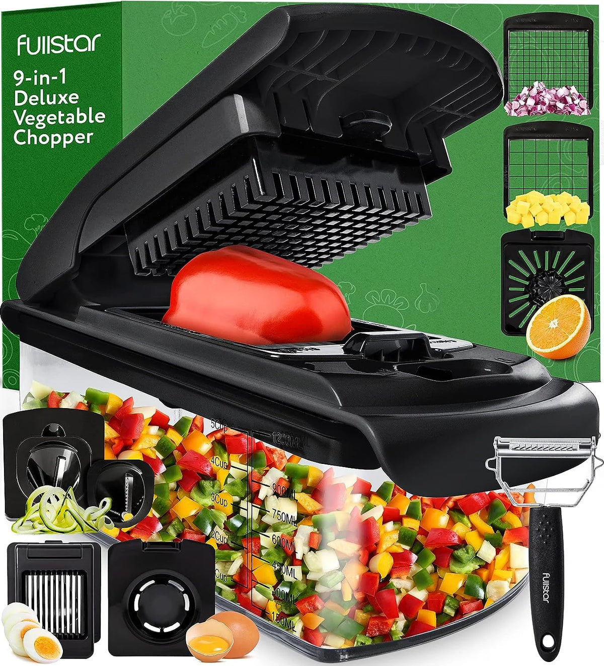 Vegetable Chopper 7 Blades White I34278