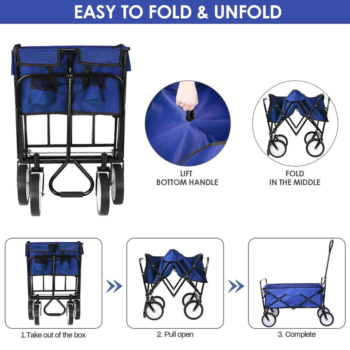 Collapsible Outdoor Utility Wagon Cart N204730