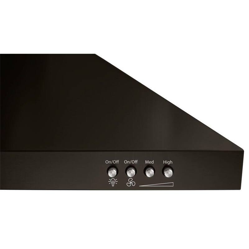 Black Stainless Wall Mount Range Hood E3744