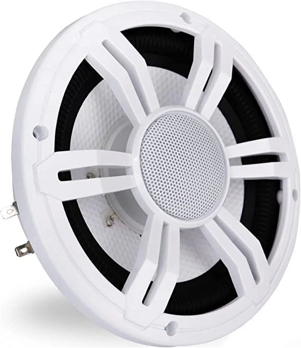 6.5” Slim Marine Subwoofer - 150W 4 Ohm Waterproof Component Speaker System (White) G1729