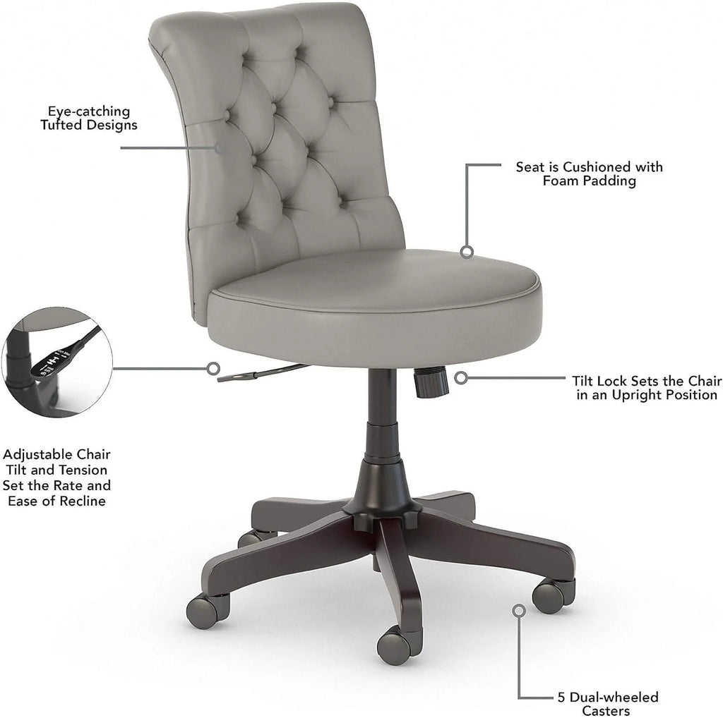 Light Gray Leather Office Chair M17571