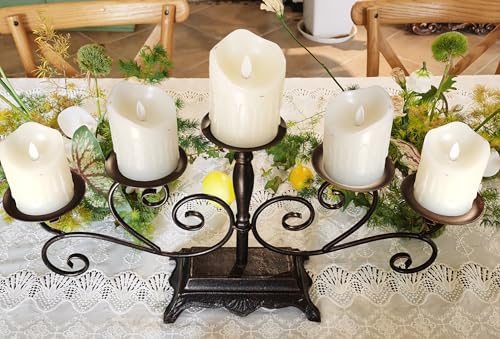 Black Iron Candelabra Candle Holder M839