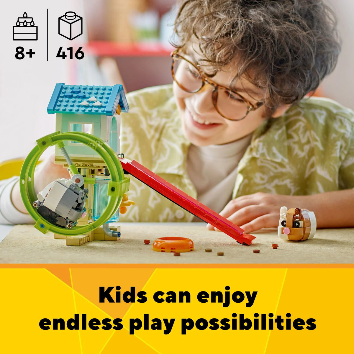 3 in 1 Hamster Wheel Toy Animal Set X988836