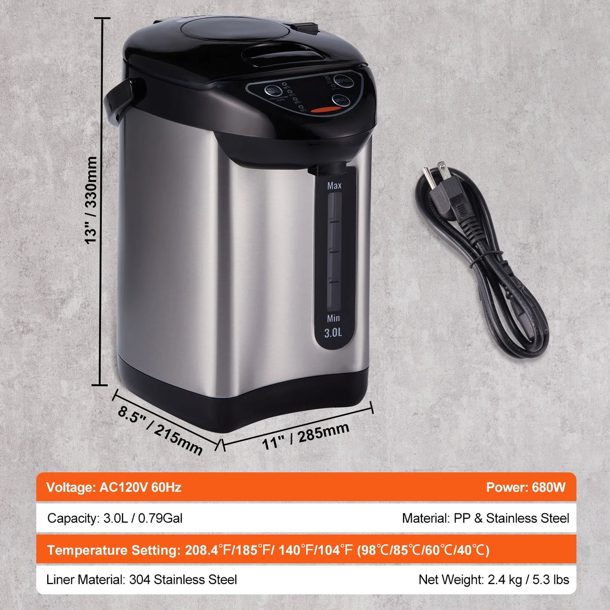Instant Hot Water Dispenser 3L Electric Countertop Water Dispenser G798