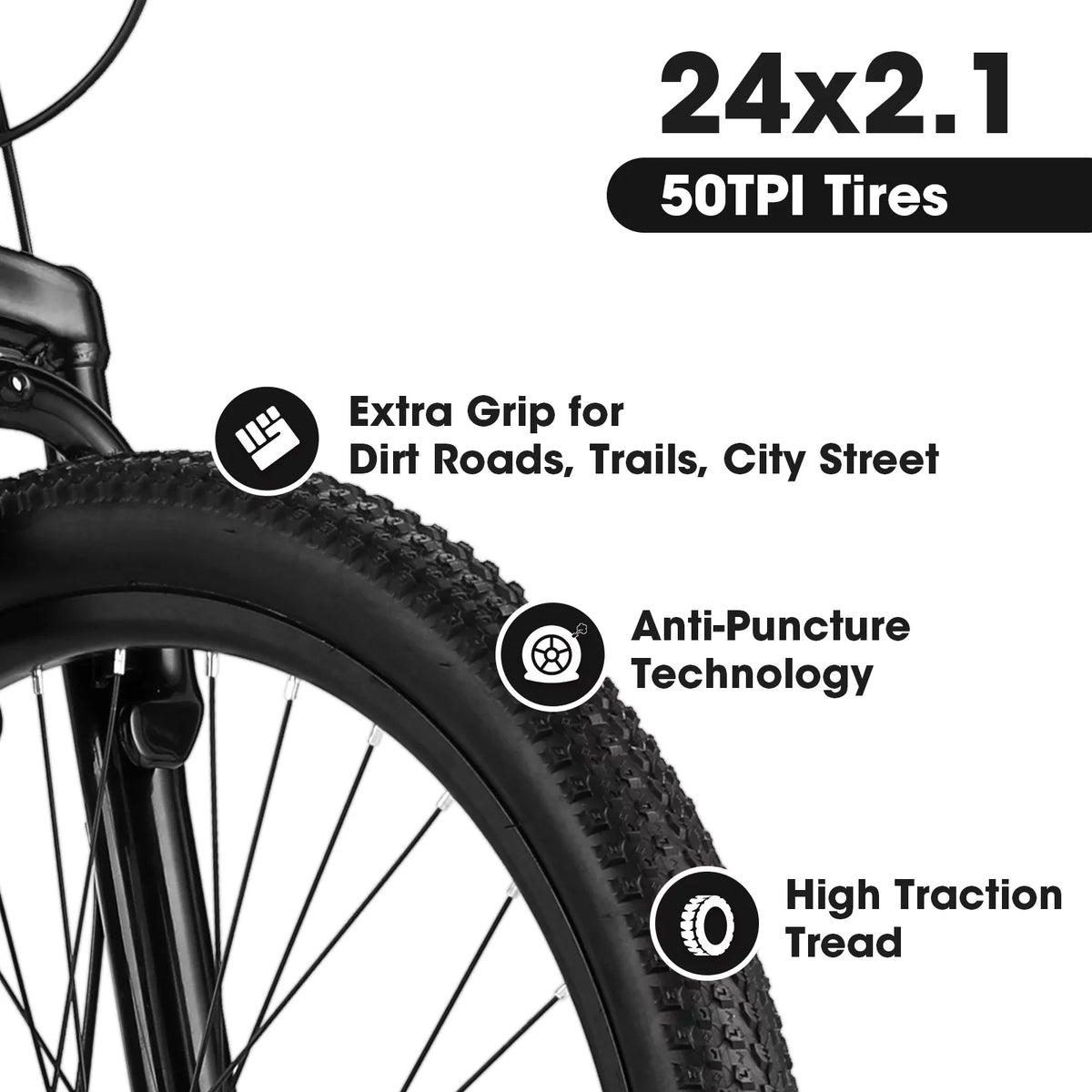 24in 21-Speed Adjustable Aluminum Mountain Bike L716269