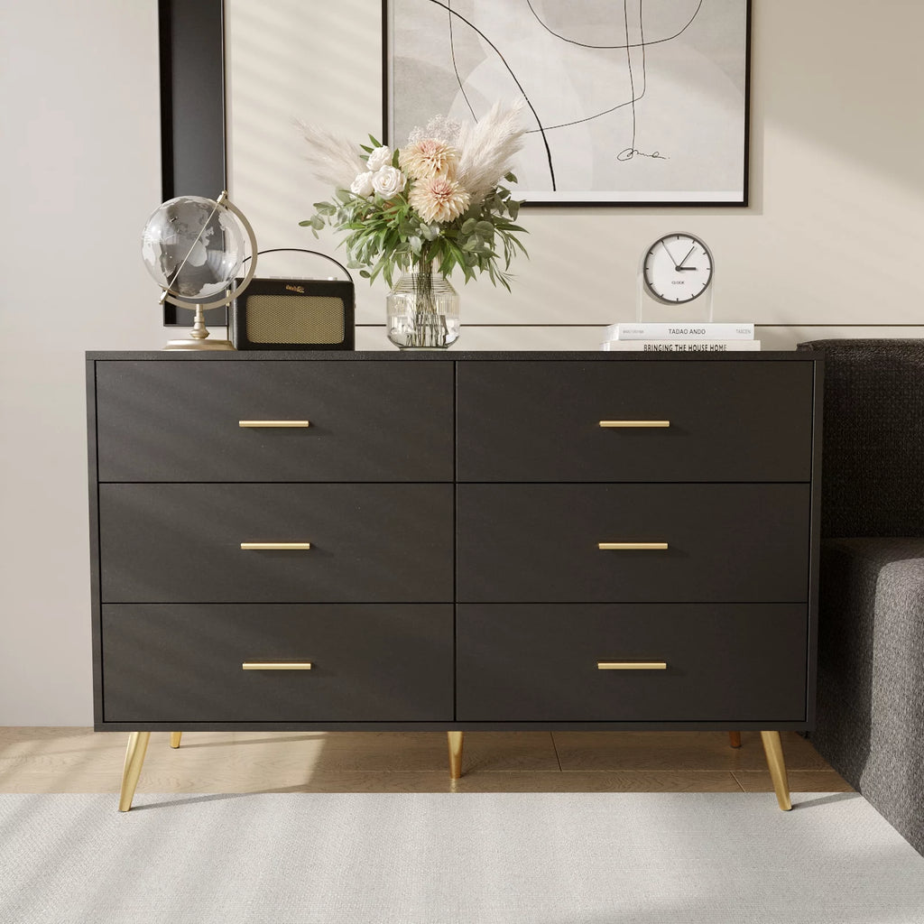 White 7 Drawer Wood Dresser E822