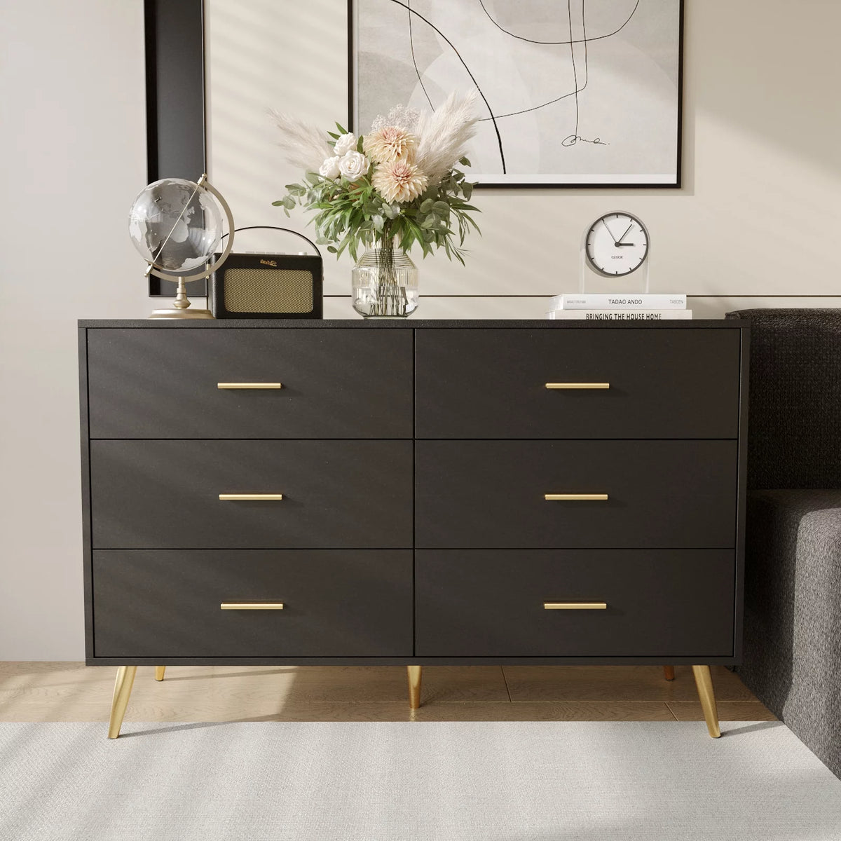 White 7 Drawer Wood Dresser E822