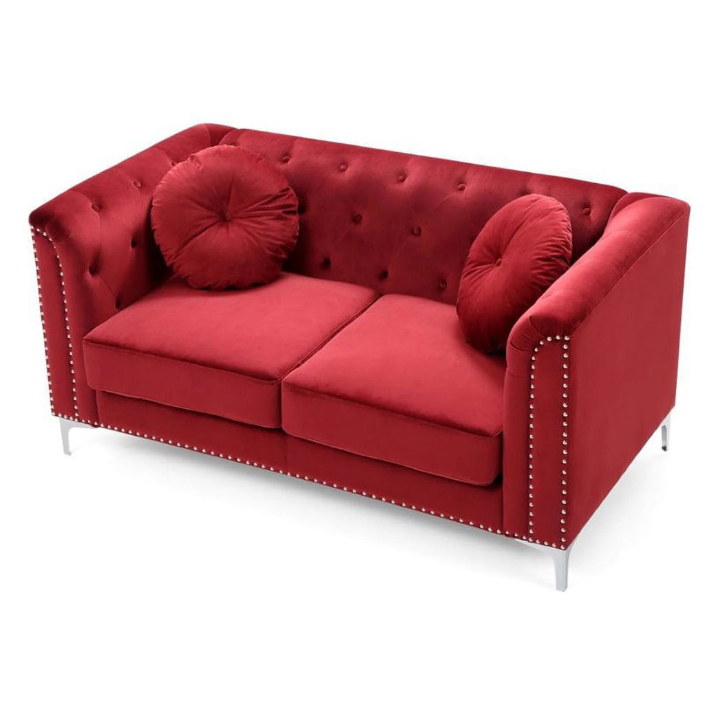 Velvet Sofa Chaise and Loveseat 2-Piece Set Z819012