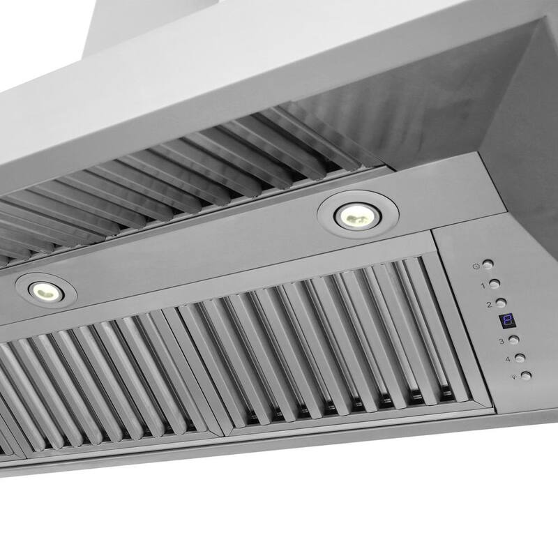 60 in. 500 CFM Convertible Wall Mount Range Hood in Stainless Steel I363157