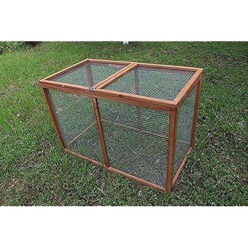 Wooden Chicken Coop Rabbit Hutch with Mesh Run Q55297