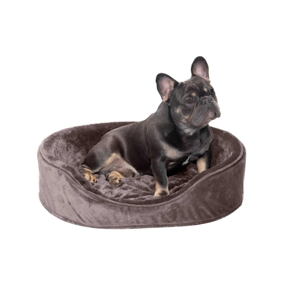 Plush Velvet Oval Dog Bed A7378