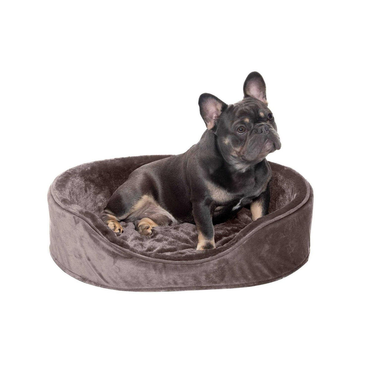 Plush Velvet Oval Dog Bed A7378