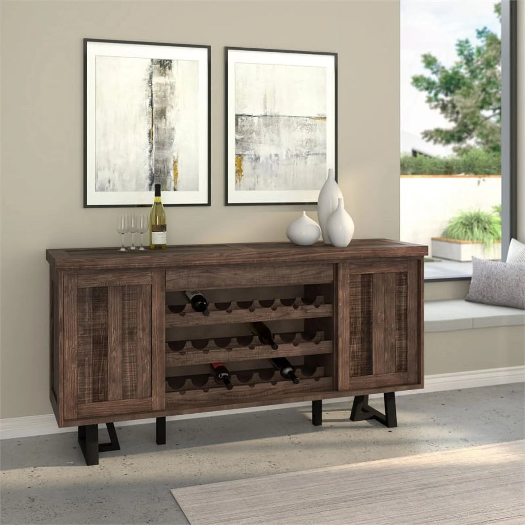 4 Piece Dining Table Side Chairs Sideboard Set D739