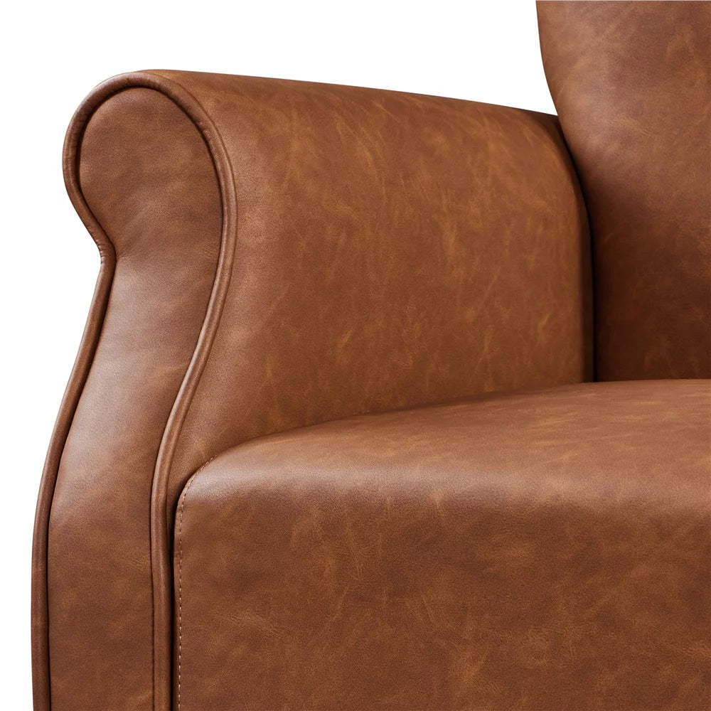 Set of 2 Faux Leather Accent Chair T5171
