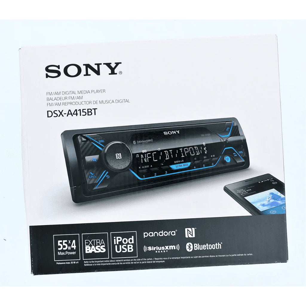 Single DIN Bluetooth Car Stereo Receiver with USB Auxiliary Inputs X8372