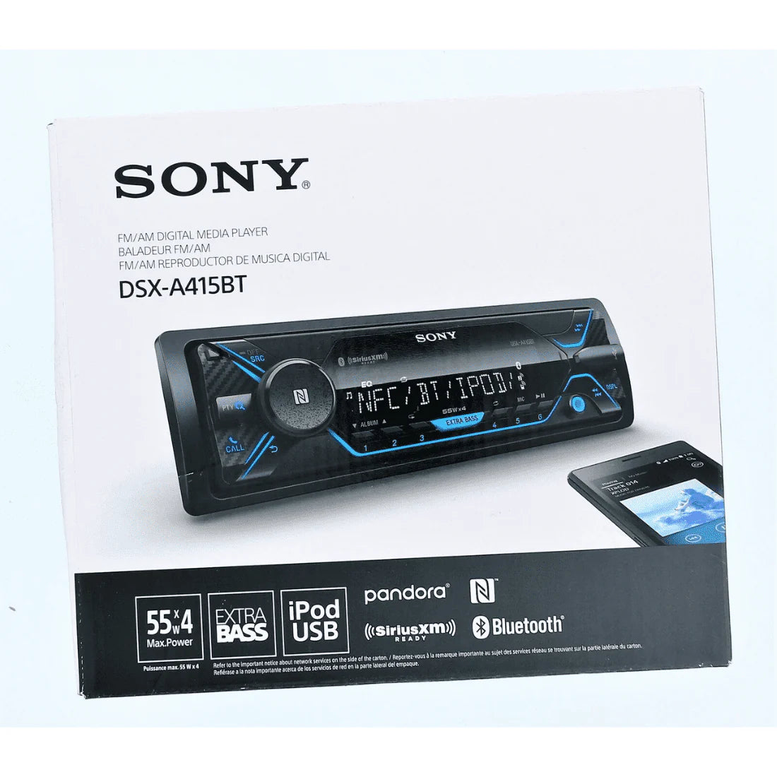 Single DIN Bluetooth Car Stereo Receiver with USB Auxiliary Inputs X8372