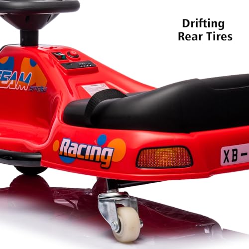 24V Electric Drifting Go Kart for Kids, Black A474539
