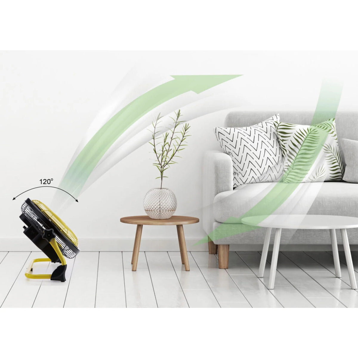 12 In Rechargeable Battery Variable Speed Fan O802000