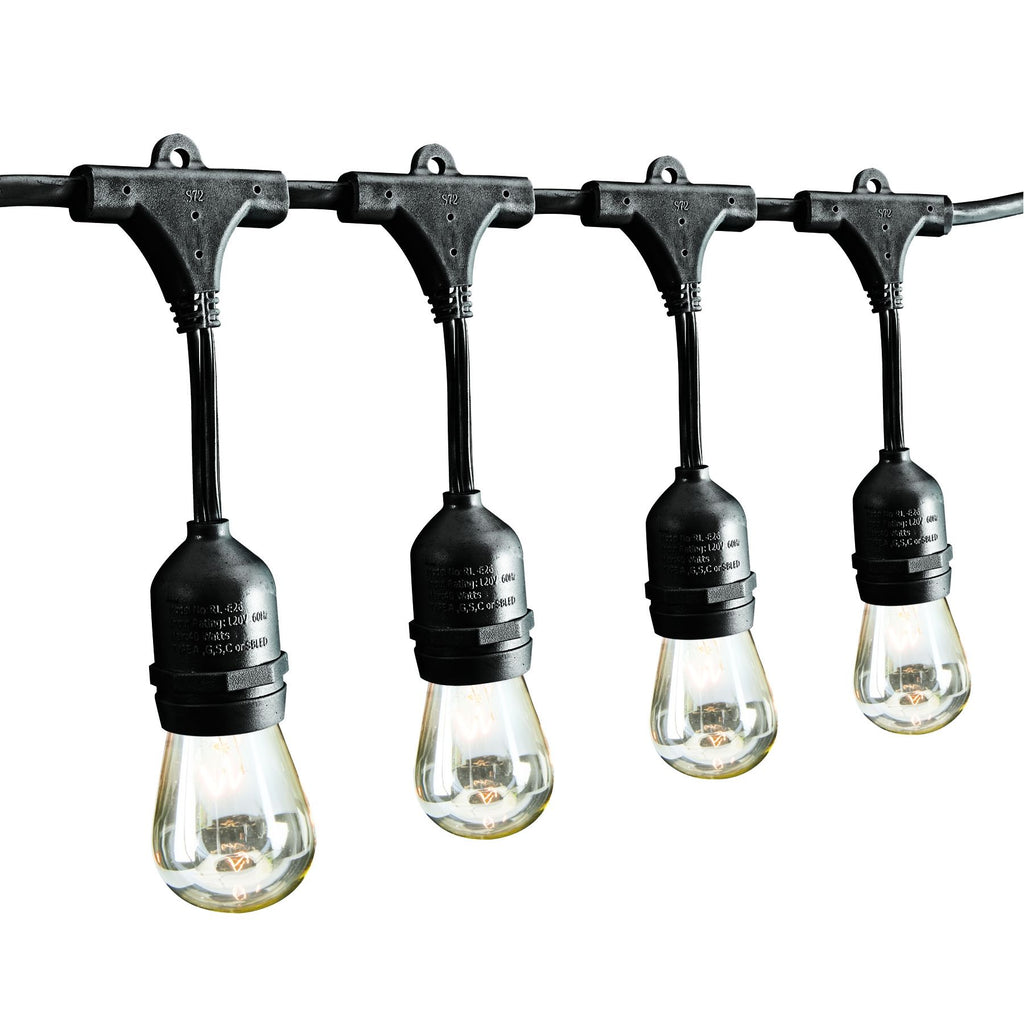 Black 12-Bulb Incandescent String Lights Z9059