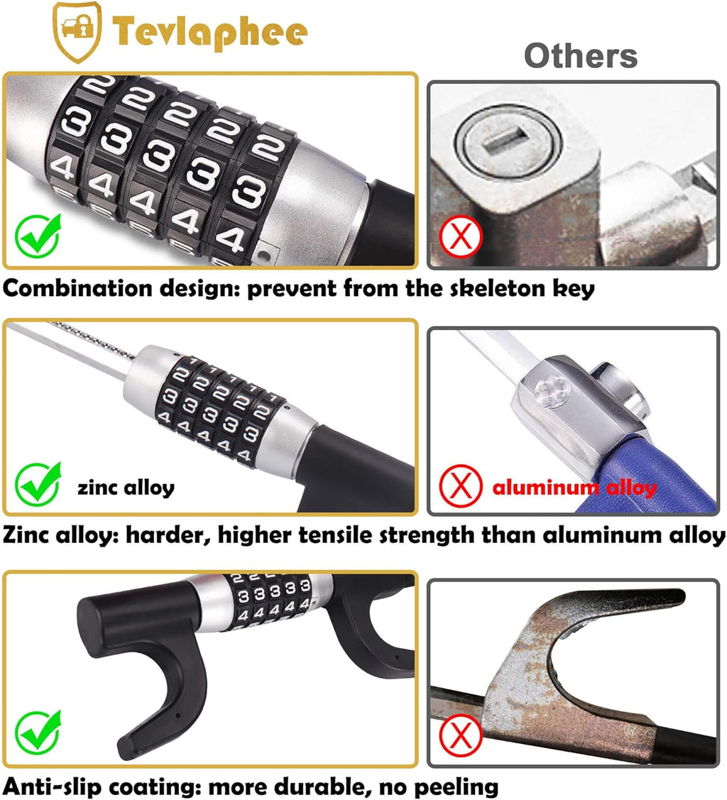 Steering Wheel Lock Anti Theft Extendable Heavy Duty Universal Car Truck SUV Q262