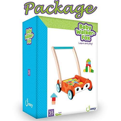 Wooden Baby Learning Walker Push Toy 35 Pcs B406345