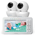 Baby Video Monitor Split Screen 5" HD Display with 2 Cameras Y4739