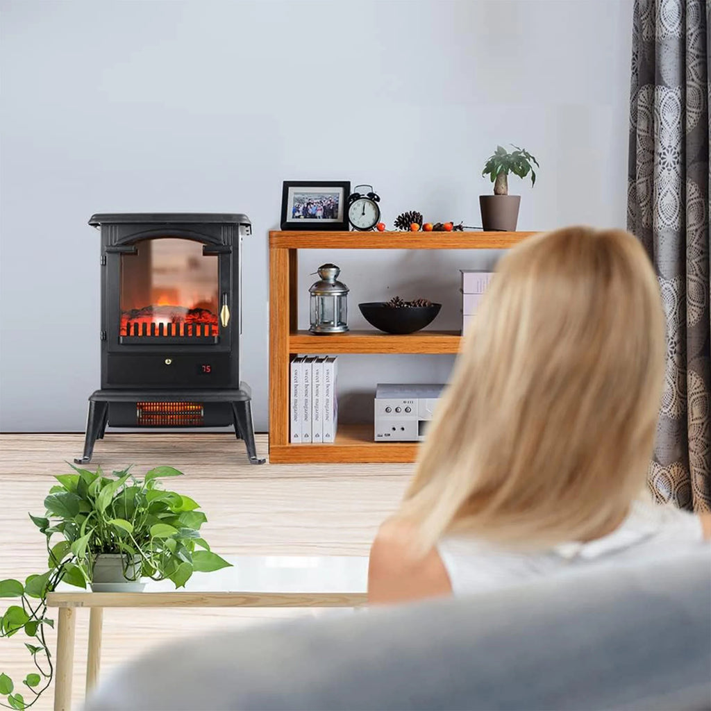 Freestanding Electric Fireplace Heater Stove with Remote 4 Pack S336