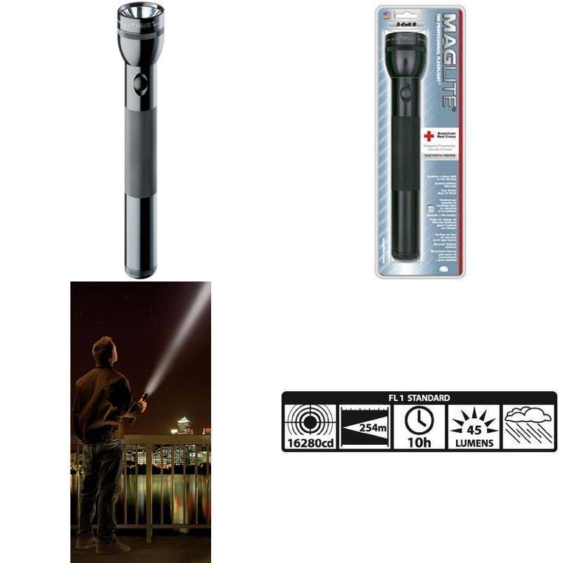 Heavy-Duty Incandescent 3-Cell D Flashlight Black R846285