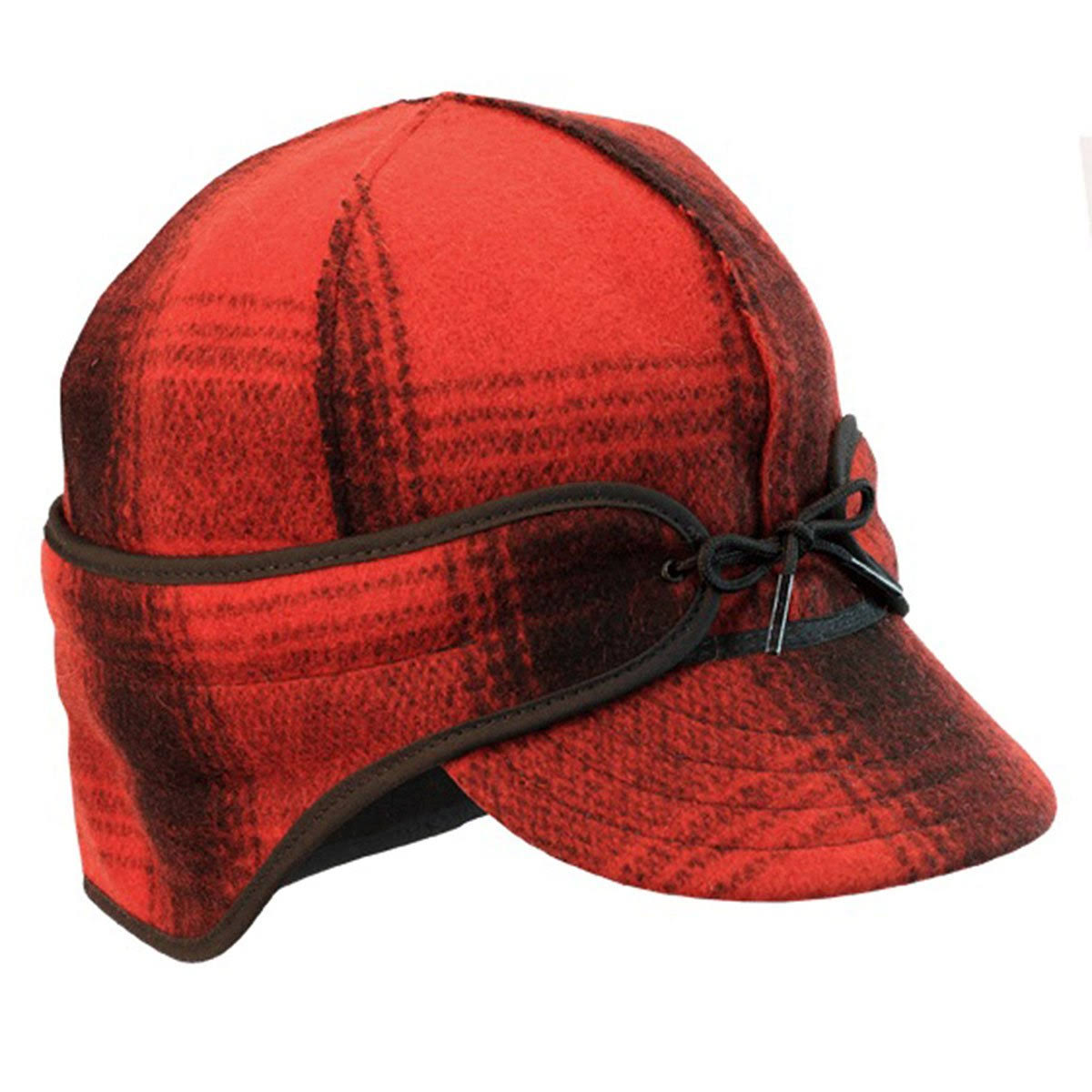 Red Black Plaid Cap Y796