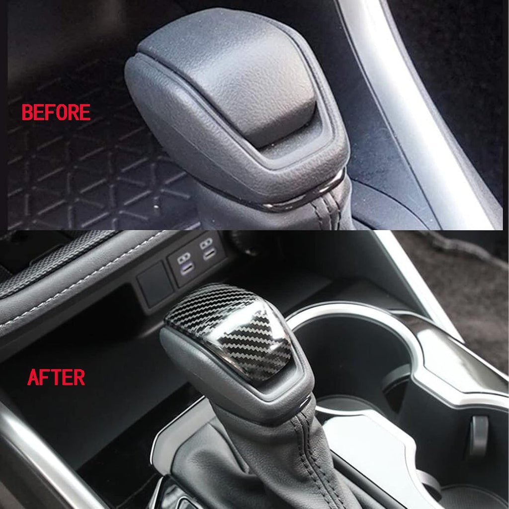 Carbon Fiber Style Gear Shift Knob Cover Pack of 2 C556