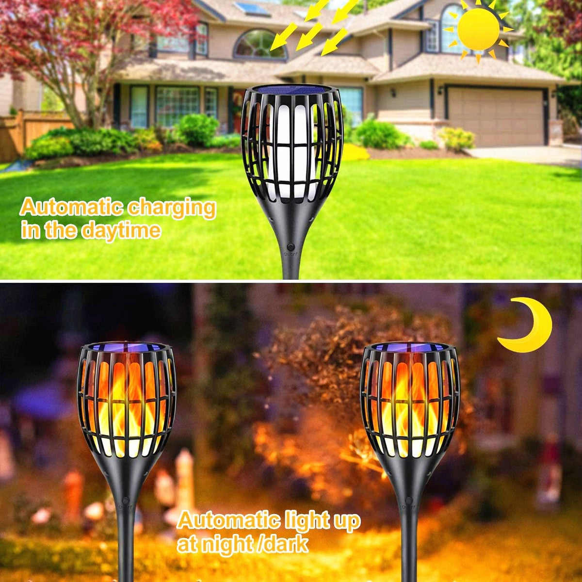 Waterproof Solar Torch Lights 4 Pack L1753