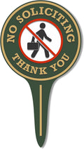 No Soliciting Yard Sign, 9.5 x 5.25 inch, Pack of 2 G210