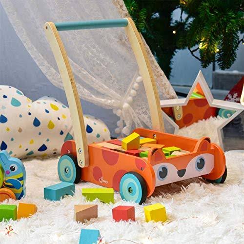Wooden Baby Learning Walker Push Toy 35 Pcs B406345