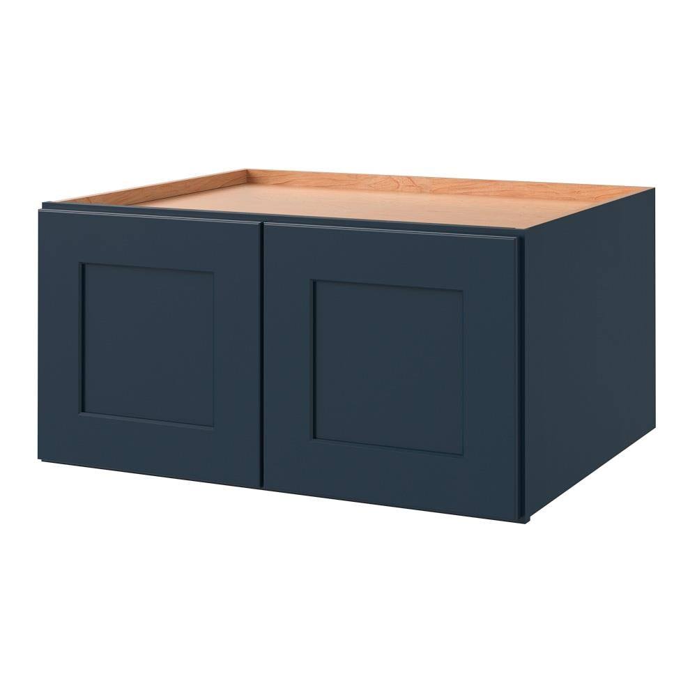 30-in Navy Square Door Wall Cabinet C287793