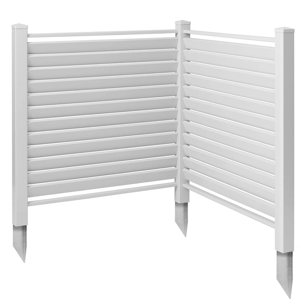 White 48" x 48" Louvered Privacy Screen P421