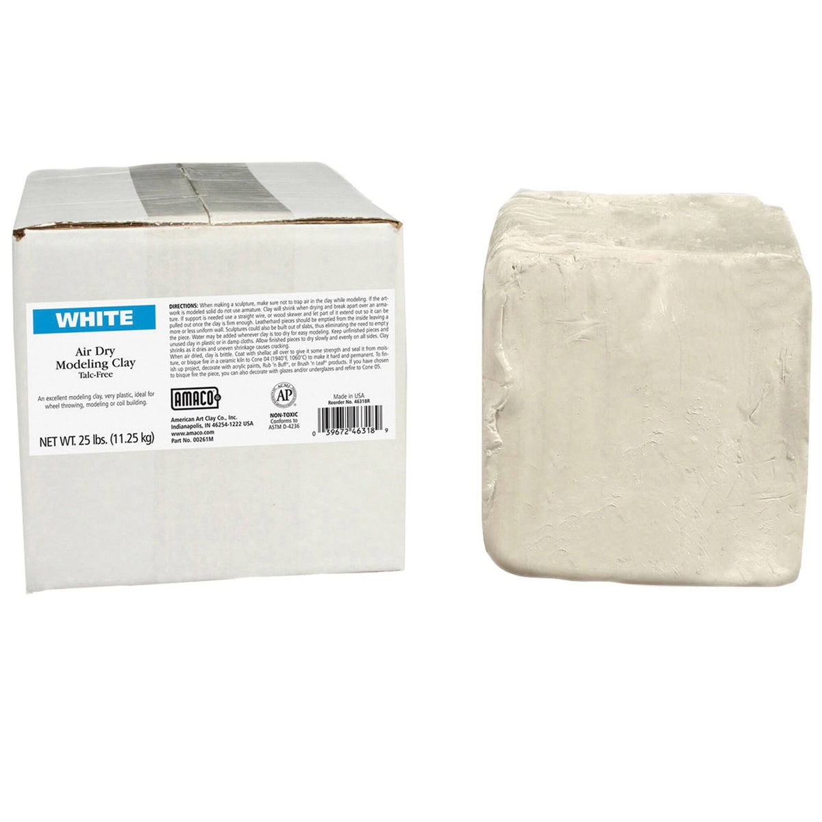 Air Dry Clay White 25 lb F916691