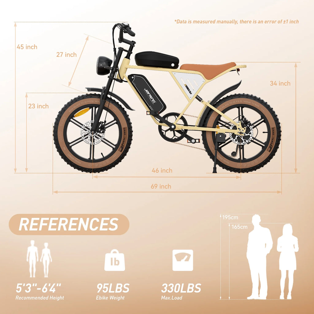 20" Fat Tire 750W Electric Bike with Dual Battery 7-Speed X3289