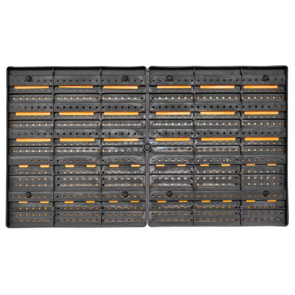 32 Piece Storage Bin Kit with Wall Panels Yellow and Black F75522