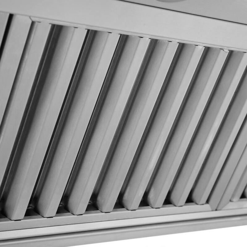 60 in. 500 CFM Convertible Wall Mount Range Hood in Stainless Steel I363157