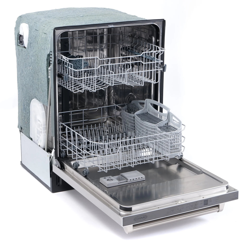 5 Piece Kitchen Appliance Package with Gas Range Range Hood Dishwasher French Door Refrigerator Wine Refrigerator I645