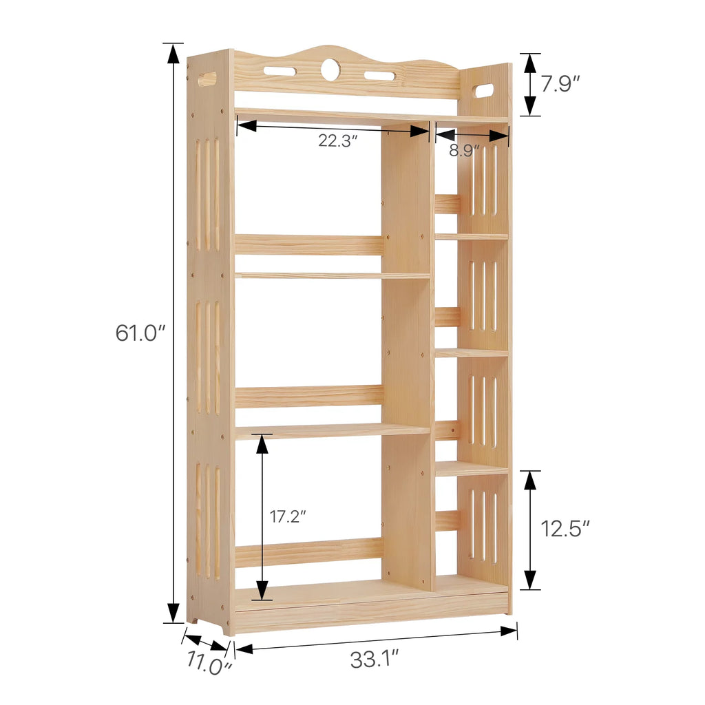 5 Tiers Wood Bookshelf L88187