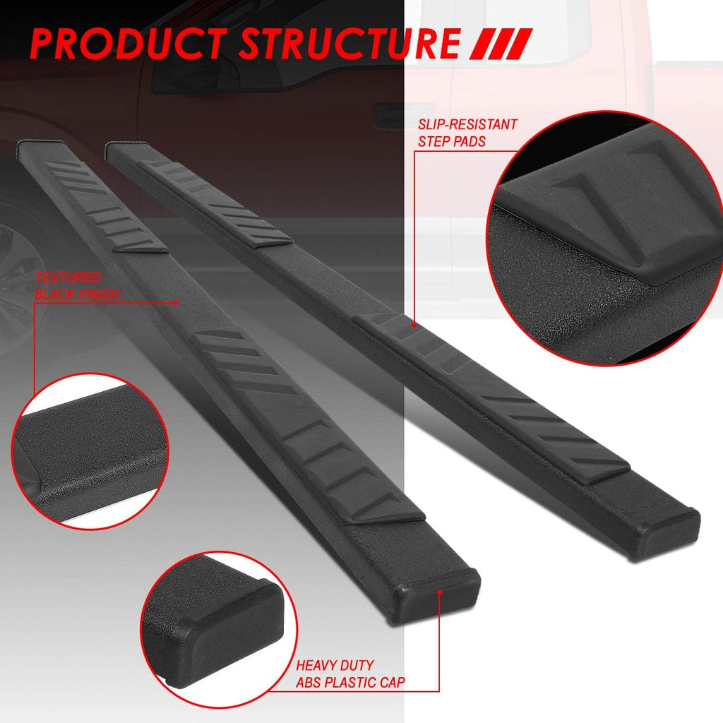 5 Inches Stainless Steel Black Powdercoated Side Step Bar Running Boards C324